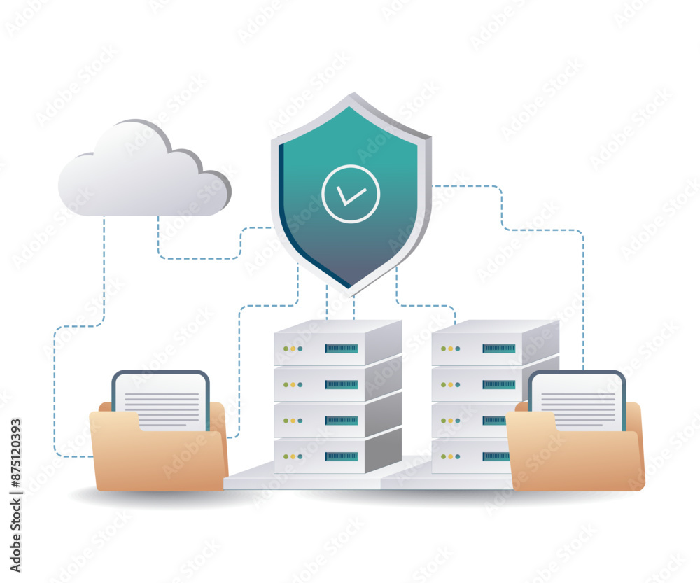 Aufkleber ensuring security in cloud server technology