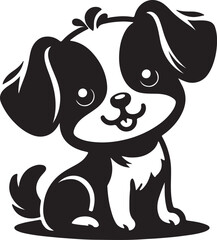 cute dog vector art illustration