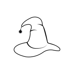 Wizard cap character logo