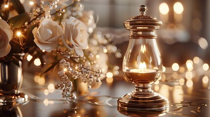 Realistic image of a vintage anniversary celebration