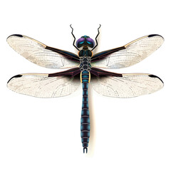 Dragonfly top view vector isolated animal
