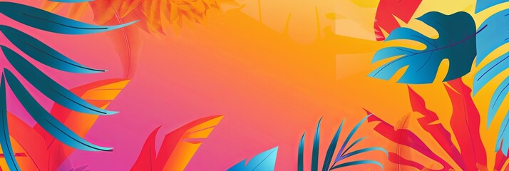 Vibrant summer sale banner featuring an abstract design for a visually appealing poster