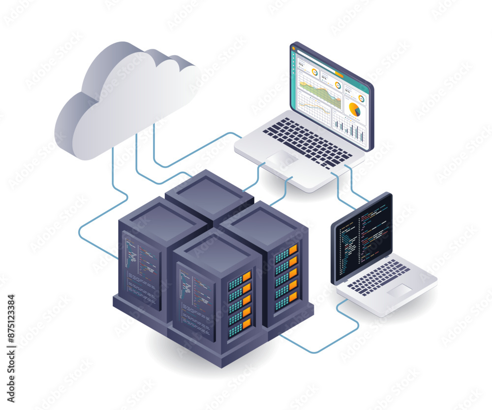 Aufkleber cloud server management system analytics