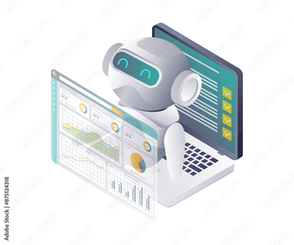 Poster Artificial Intelligence Robots Assisting in Data Analysis