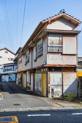  Quiet empty street in Nachikatsuura, Japan.