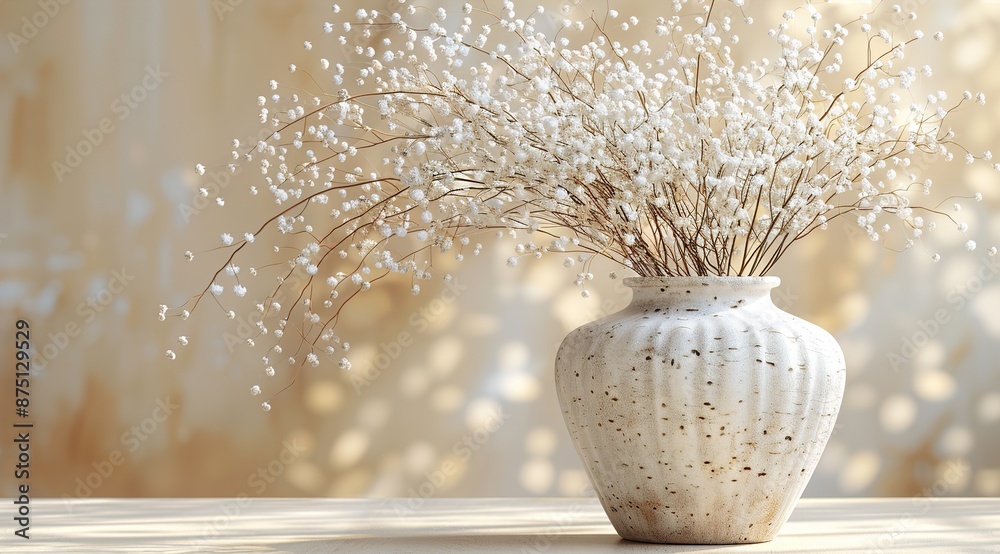 Wall mural glass vase on a table