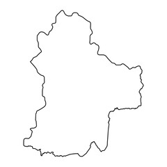 Southeastern Statistical Region map, administrative division of North Macedonia. Vector illustration.