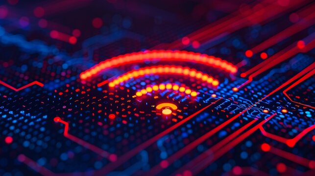 Innovative featuring networking, wireless, and broadband with crisp lines and refined details; ideal for professional presentations on fiber optics and satellite technology. Illustration, Image, ,