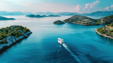 Fototapeta premium yacht with sea water