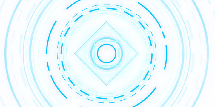 Abstract blue and white geometric shapes on a light background, concept of digital technology. 3D Rendering - Powered by Adobe