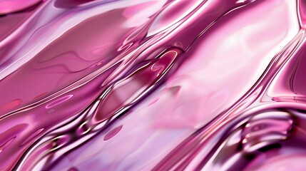 Obraz premium Smooth glossy textures in shades of pink and purple AI generated illustration