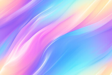 Obraz premium A seamless pattern of abstract pastel waves in shades of pink, blue, purple, and yellow, creating a soft and dreamy design.