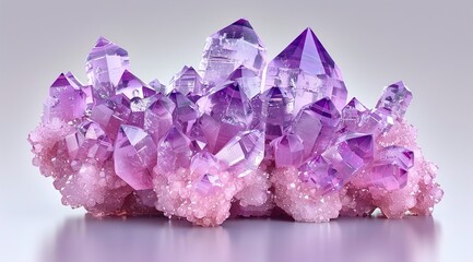 Fototapeta premium amethyst isolated on white background