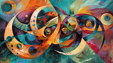 Fototapeta premium Stylized and abstract interpretations AI generated illustration