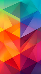 Fototapeta premium Digital technology colorful triangle geometry abstract poster mobile phone background