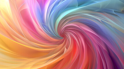Obraz premium A rainbow of colors swirling around in the center, creating an abstract and colorful background. The colors include reds, pinks