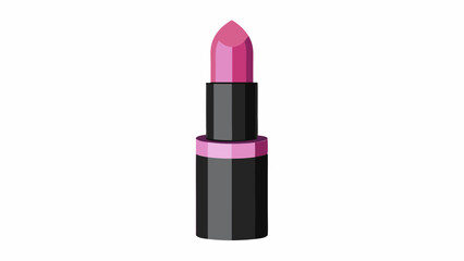 Pink black lipstick for makeup. Element of cosmetics and beauty. Vector illustration isolated on white background