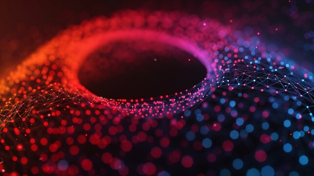 Intricate electrodynamics artwork with photons and electromagnetic interactions, showcasing field theory. Illustration, Image, , Minimalism,