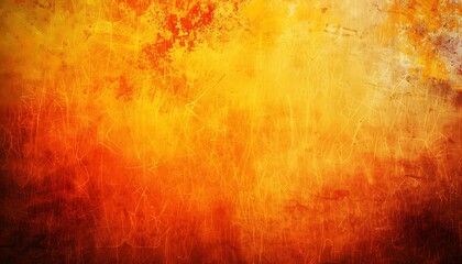 Abstract background with warm autumn colors, orange and yellow gradient, grunge texture, ideal for text.