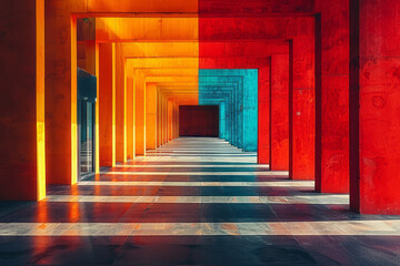 Bright and bold geometric shapes in a modern design,