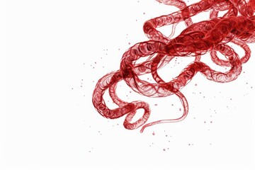 A striking watercolor illustration of Ebola