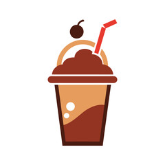 Chocolate cake vector  illustration