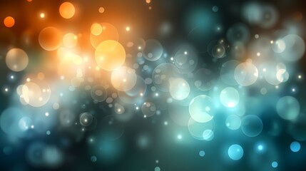 Obraz premium Abstract Bokeh Background with Vibrant Blue and Orange Lights