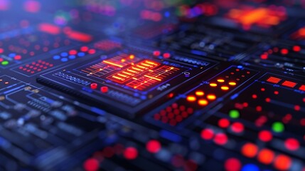 Obraz premium Innovative sensors illustration with precise measurements and metrology, emphasizing scientific accuracy. Illustration, Image, , Minimalism,