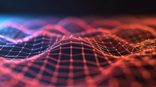 Intricate electrodynamics artwork with photons and electromagnetic interactions, showcasing field theory. Illustration, Image, , Minimalism,