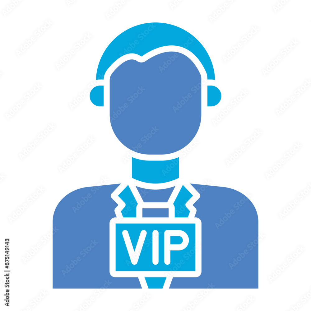 Sticker vip person icon