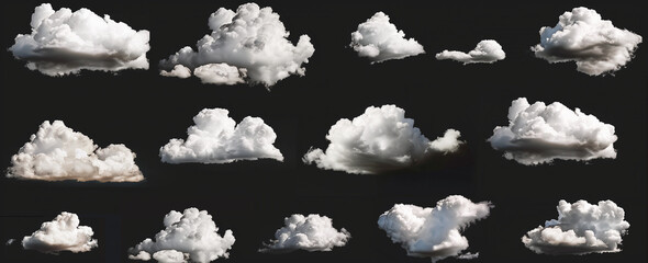 Assorted White Clouds Captured in High Resolution