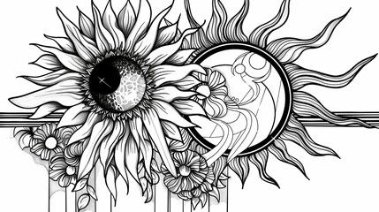 Adult colouring book page	
