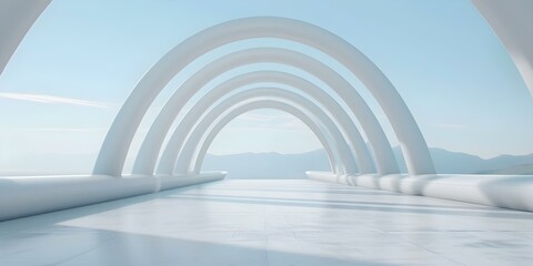 Inflatable Arch Bridge Mockup for Brand Promotion at Outdoor Events A Creative Marketing Solution. Concept Outdoor Events, Brand Promotion, Inflatable Arch Bridge, Creative Marketing, Mockup Solution