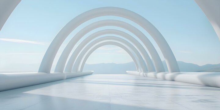 Inflatable Arch Bridge Mockup for Brand Promotion at Outdoor Events A Creative Marketing Solution. Concept Outdoor Events, Brand Promotion, Inflatable Arch Bridge, Creative Marketing, Mockup Solution