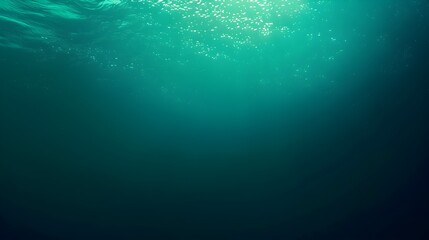 Captivating Underwater Gradient of Deep Green to Emerald Hues