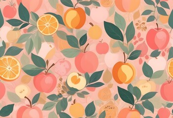 Fruits and Leaves Pattern