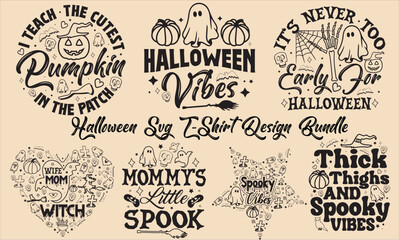 Halloween Svg T-Shirt Design Bundle