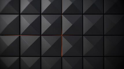 Abstract Geometric Background, Black Triangles Design, 3D Art Illustration