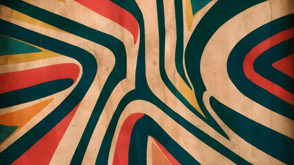 Abstract Symphony Vintage Harmony A Geometric Ballet of Muted Colors