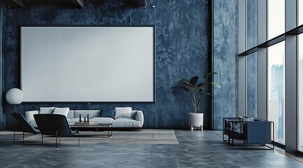 Modern Office Interior with White Frame