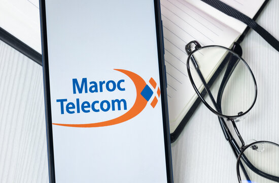 New York, USA - 30 June 2024: Maroc Telecom Logo or Icon on Phone Screen