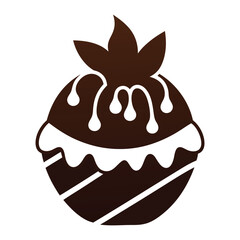 Chocolate cake vector  illustration