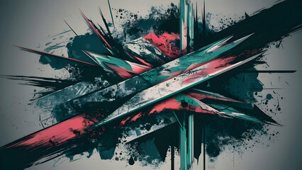 Abstract grunge vector background with graffiti