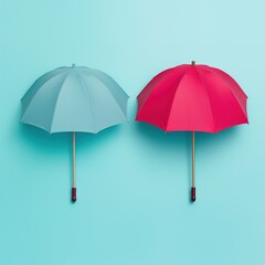 Obraz premium red and yellow umbrella