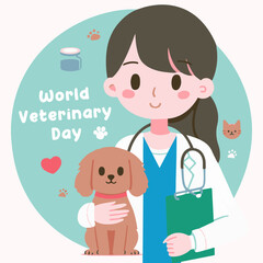 Pet veterinarian concept. Veterinary doctor checking and treating animal.
