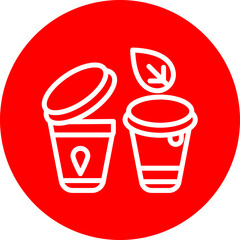 Packaging alternatives Vector Line White Circle Red