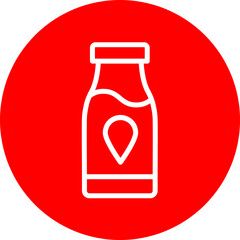 Disposable packaging trends Vector Line White Circle Red