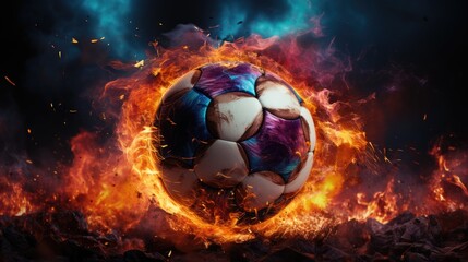 Fototapeta premium a colorful ball with the word fire on it.