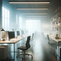 Executive Elegance: A Grand office with smoke Design