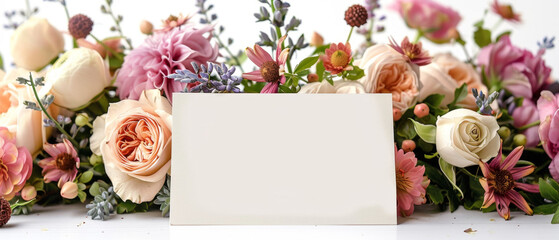 Elegant floral display with customizable card for special occasions and gifting